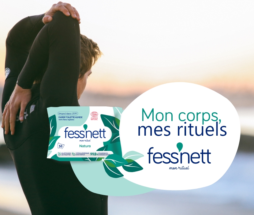 Papier toilette humide Fess'nett chez Leclerc