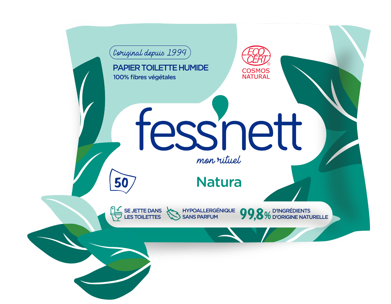 Fess'nett Papier Toilette Humide Pocket Vert Aloe x20 - Formule Testée  Dermatologiquement 0% Parabène 0% Phenoxyethanol - Pour Peaux Normales :  : Hygiène et Santé