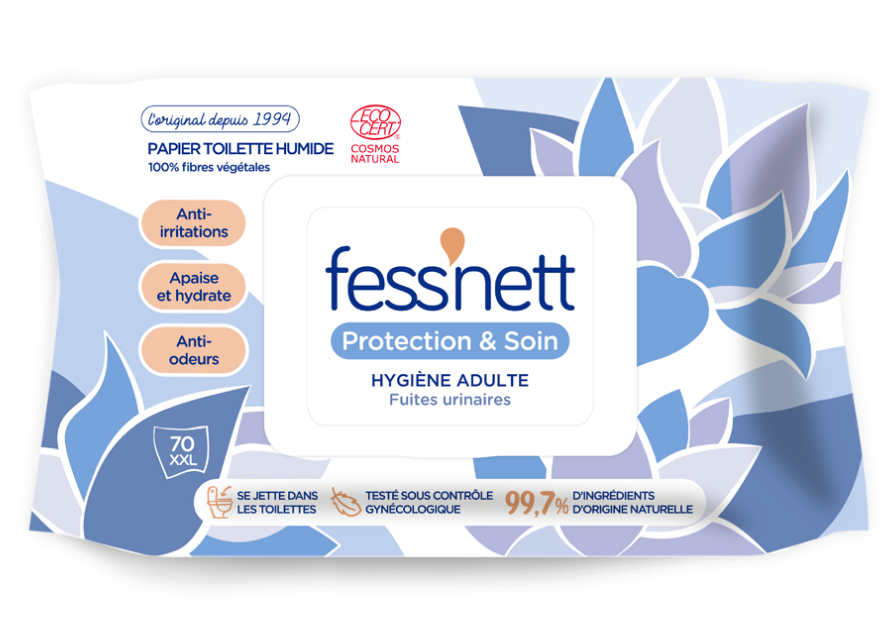 Fess'nett Papier Toilette Humidifié Sensitive 50 Pièces 1 Unité :  : Epicerie